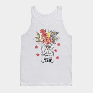 Happiness Is Being An Auntie Wildflowers Happy Mother's Day Tank Top